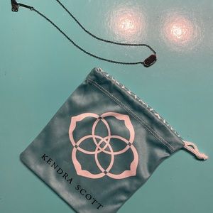 Kendra Scott Necklace Black Drusy w/ Dark Metal